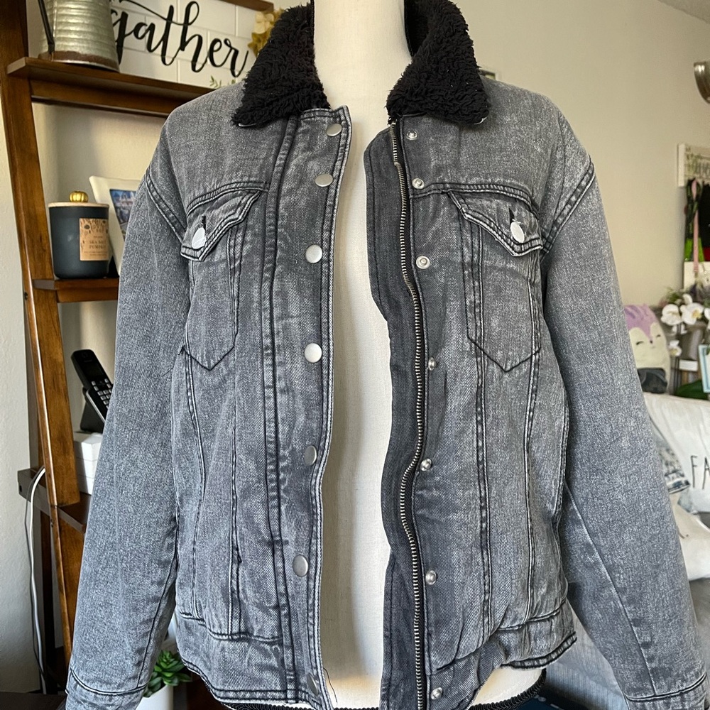 Forever 21 Denim Shearling Jacket